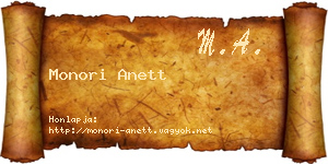 Monori Anett névjegykártya